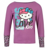 Divci tricko Hello Kitty Batwing Purple